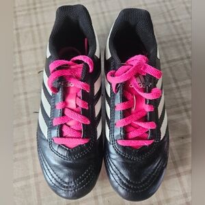 Little Girls Size 13 Adidas Soccer Cleats And Shin Guards
